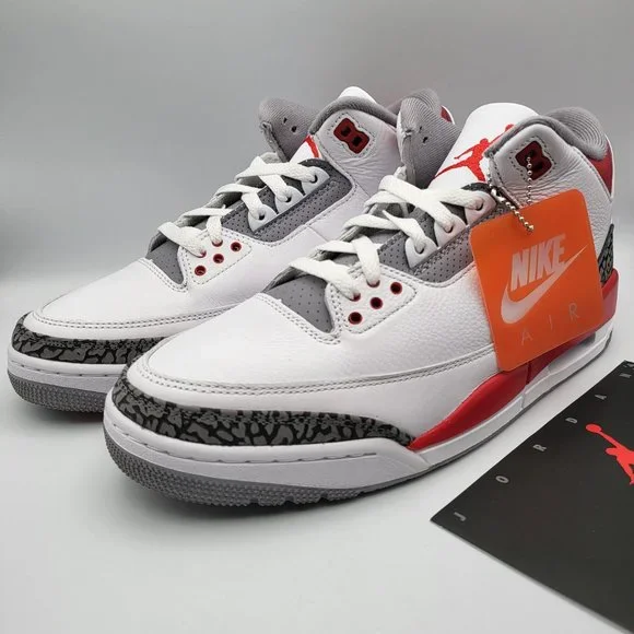 NEW Men's Sz 10 Jordan 3 Retro "Fire Red" Shoes - DN3707-160 - Picture 2 of 10